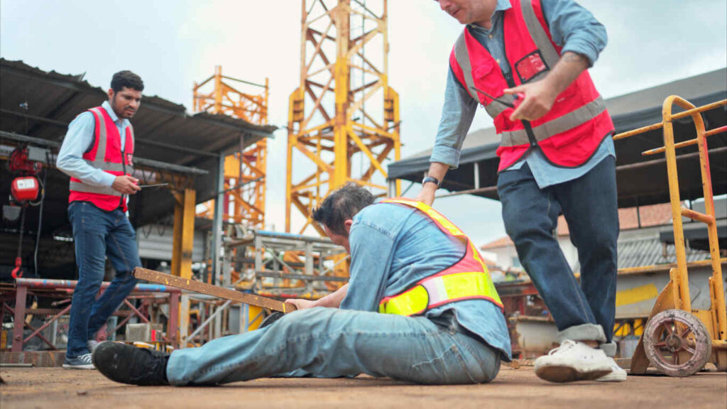 worker injury due to slip